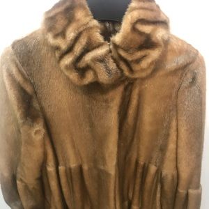 Faux mink coat